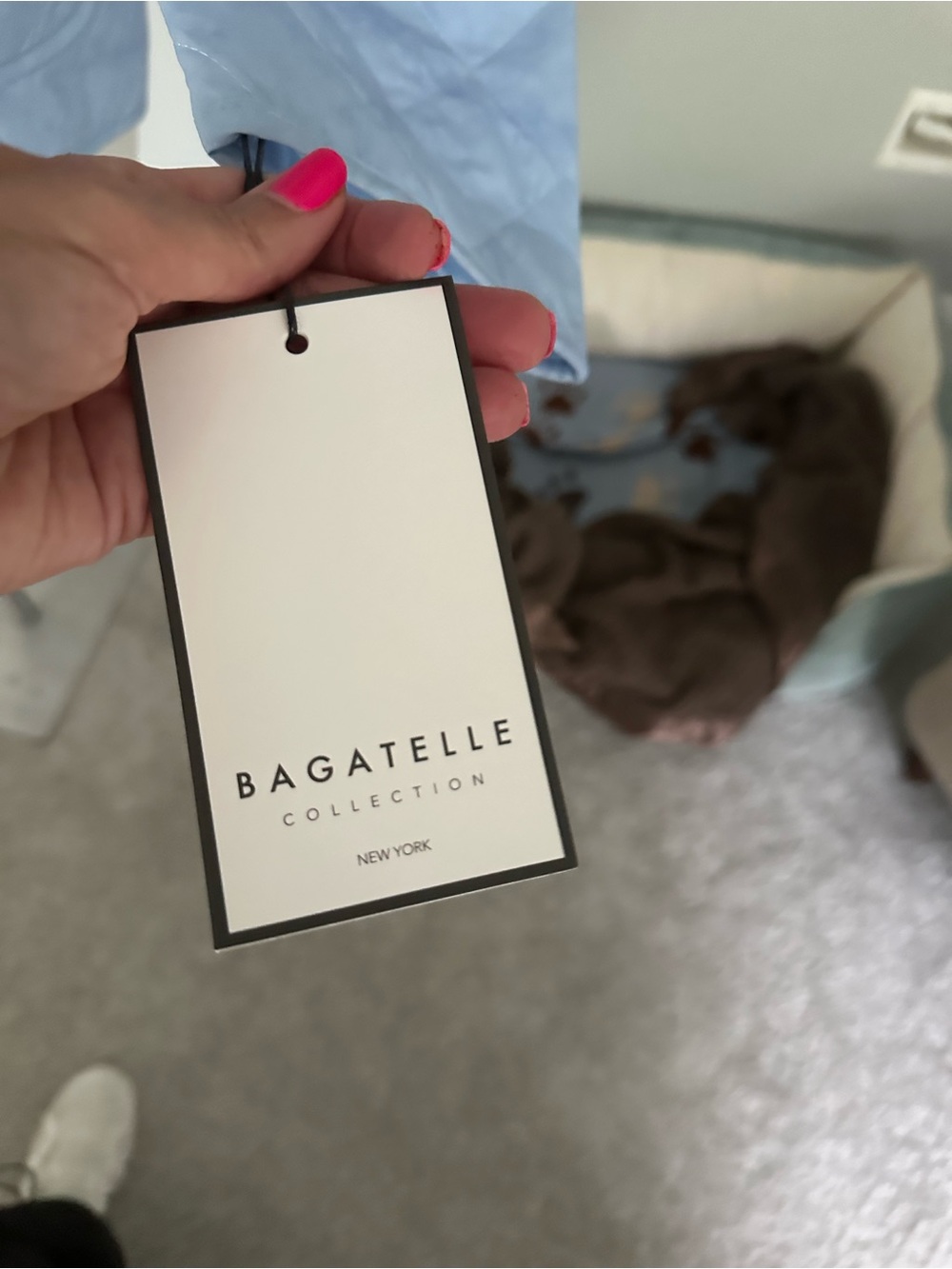Light Blue Quilted Ruffle-Collar Jacket by Bagatelle - Picture 4 of 5